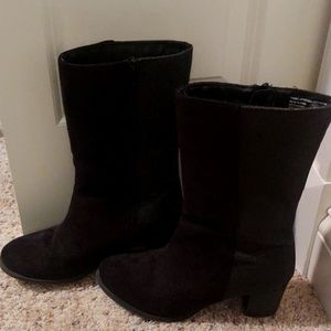 Black sparkle heels
